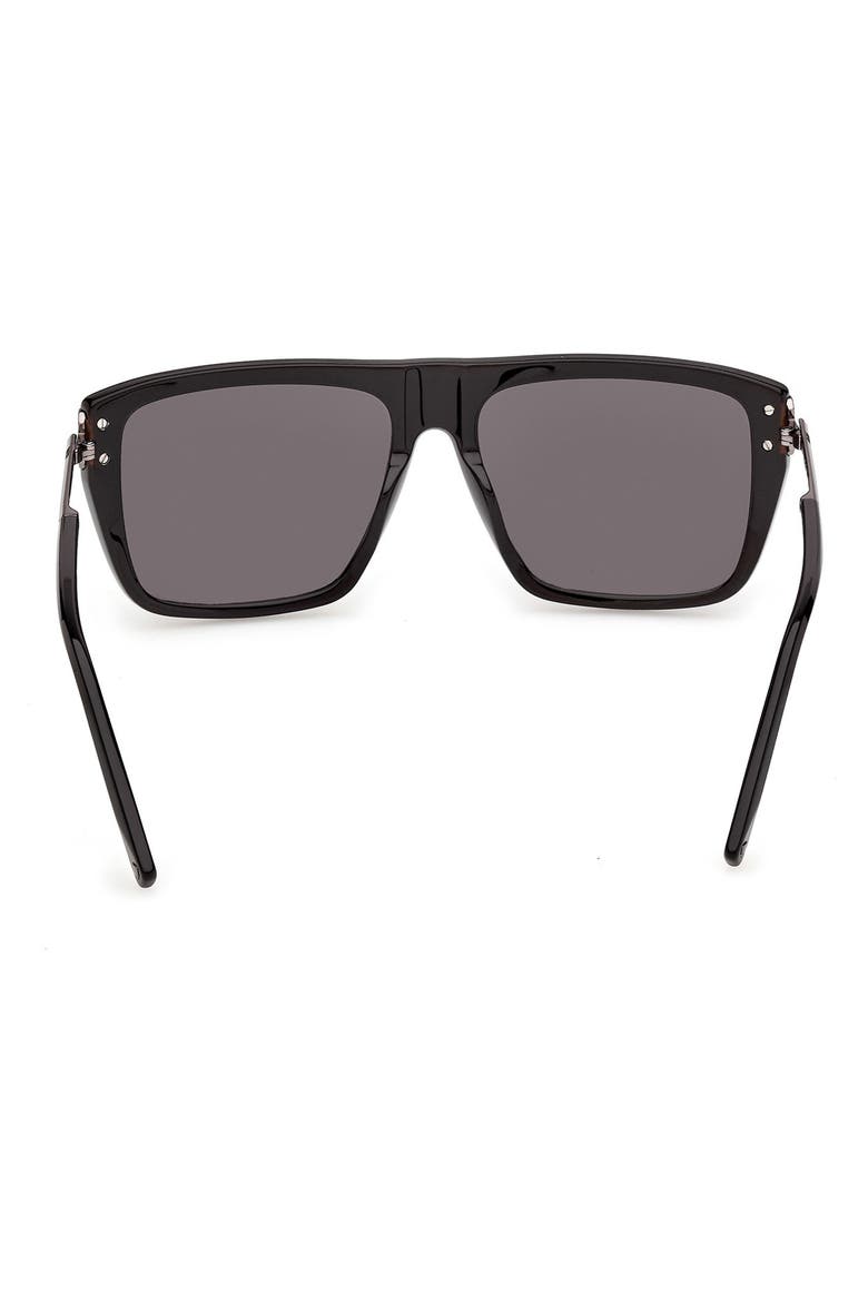 56mm Square Sunglasses, Alternate, color, BLACK / COGNAC MCM / SMOKE
