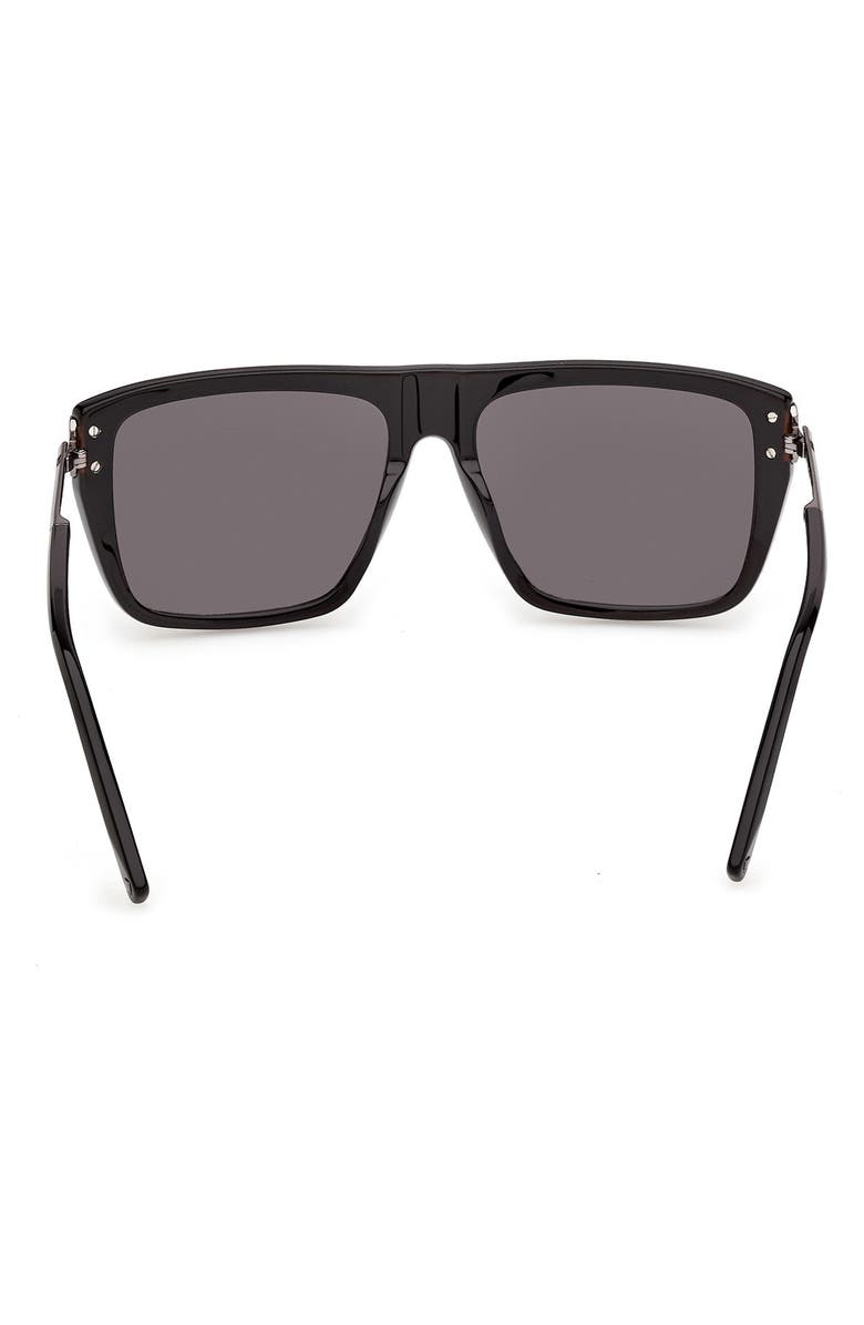 MCM 56mm Square Sunglasses, Alternate, color, Black / Cognac Mcm / Smoke