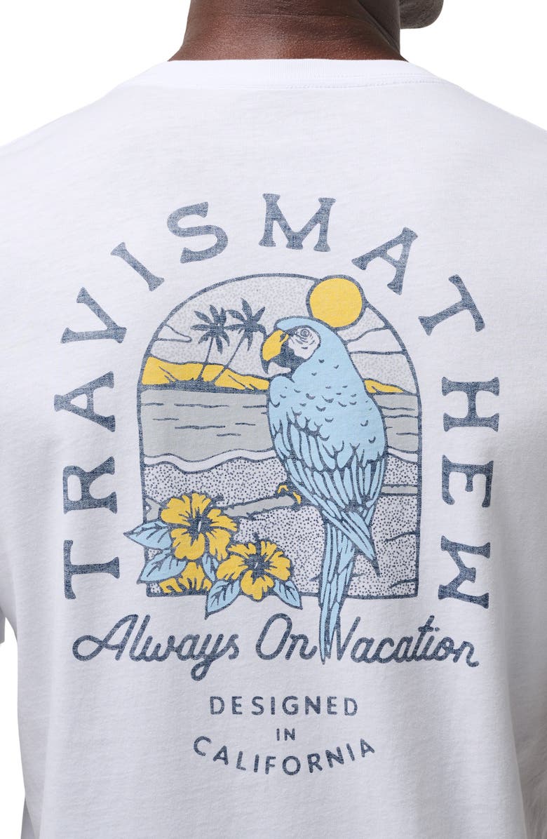 TravisMathew Getting Coconuts Graphic T-Shirt, Alternate, color, White