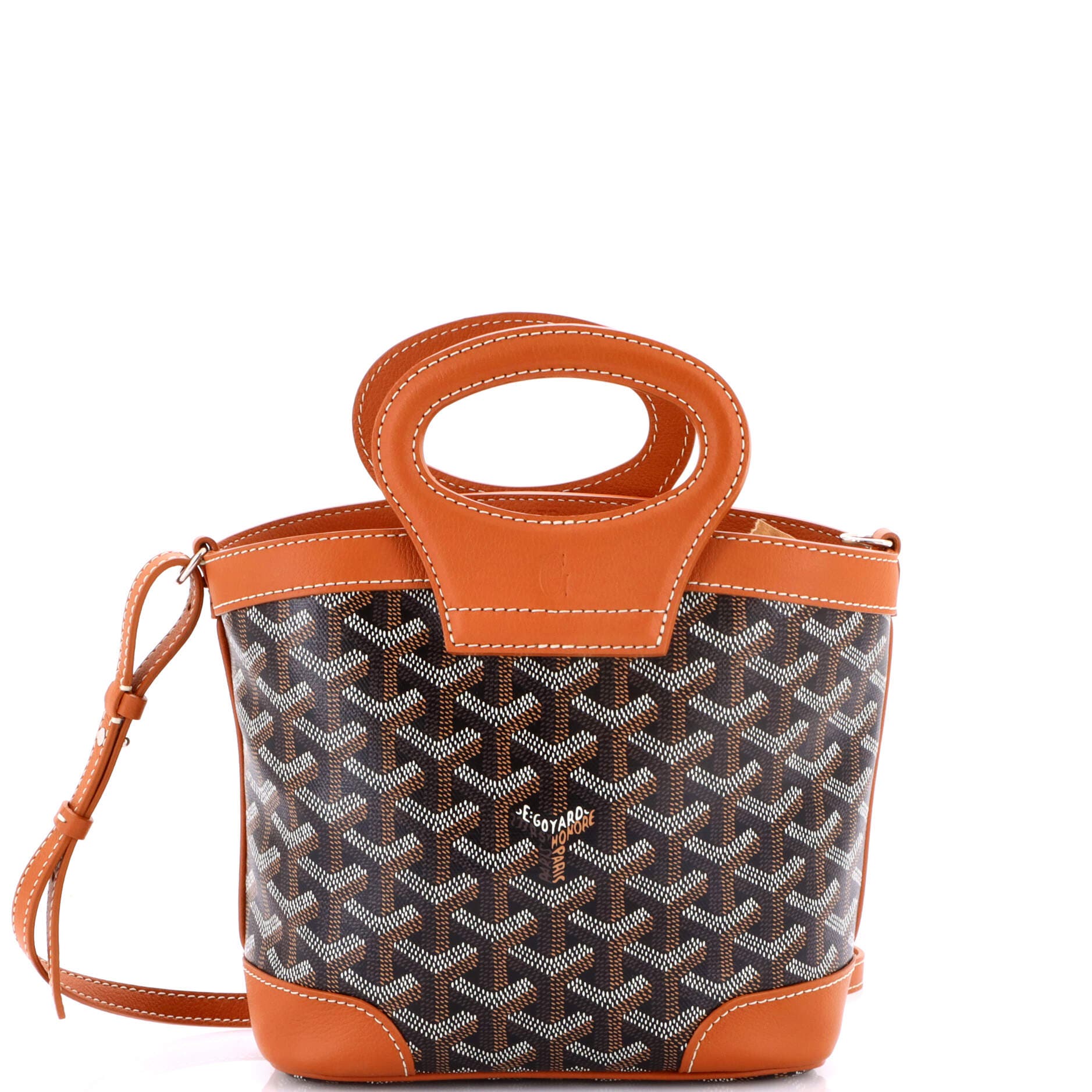 Pre-Owned Goyard Beluga Bag Coated Canvas Mini, Main, color, Brown