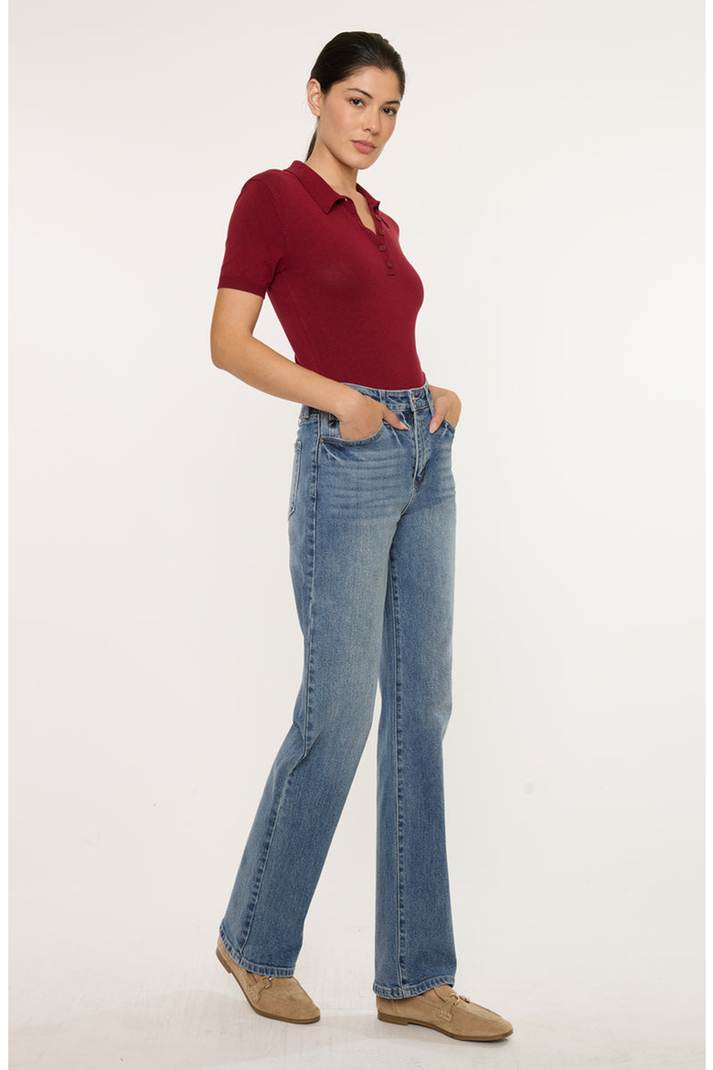 Ophelia High Rise True Straight Leg Jeans, Alternate, color, Medium Wash