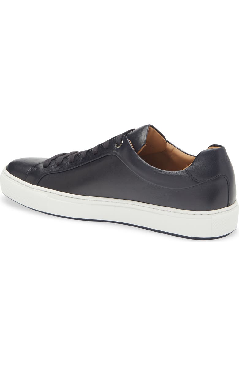 BOSS Mirage Lace-Up Leather Sneaker, Alternate, color, Dark Blue