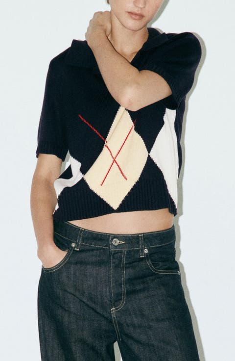 Argyle Polo Sweater