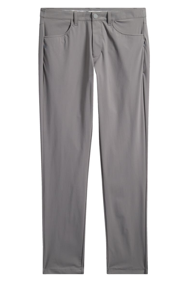 Momentum Water Repellent Flat Front Golf Pants, Alternate, color, SMOKE