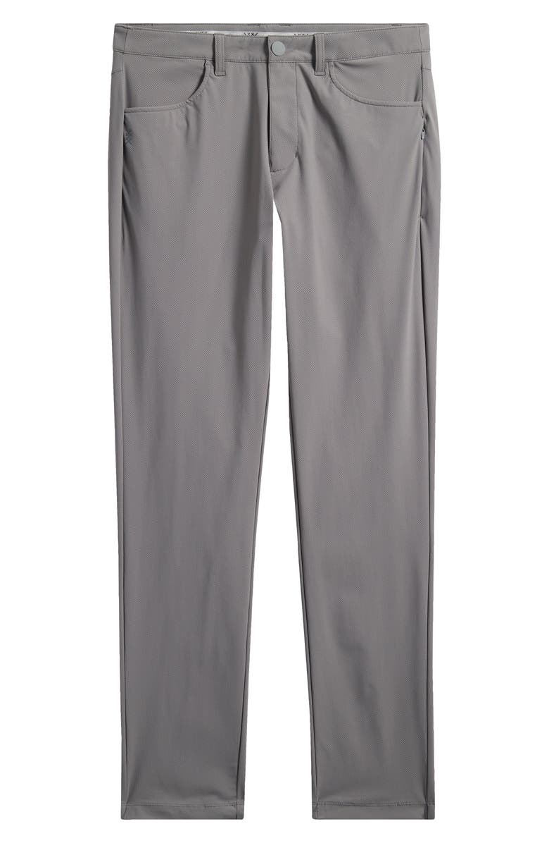 Rhone Momentum Water Repellent Flat Front Golf Pants, Alternate, color, Smoke
