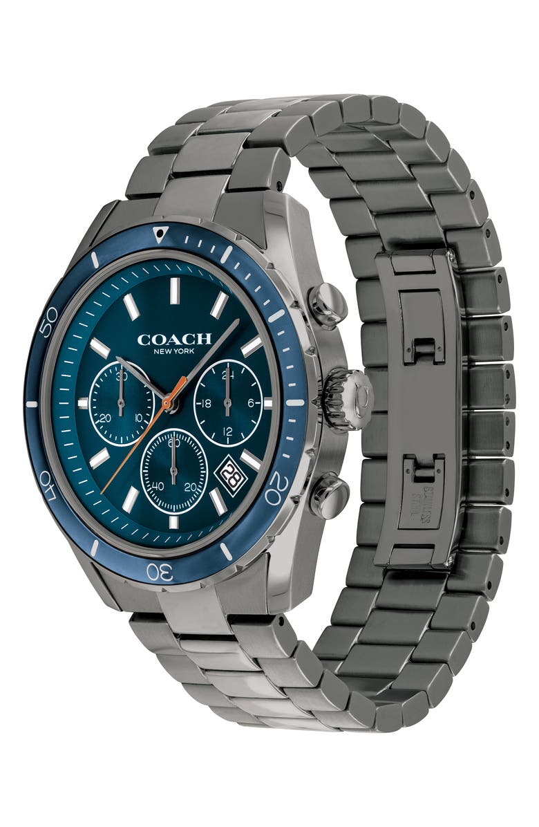 COACH Preston Chronograph Bracelet Watch, 44mm, Alternate, color, 