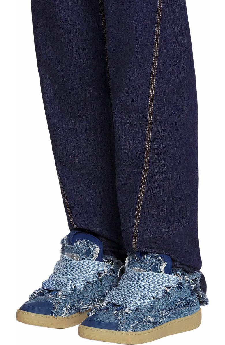 Lanvin Curb Sneakers In Denim, Alternate, color,