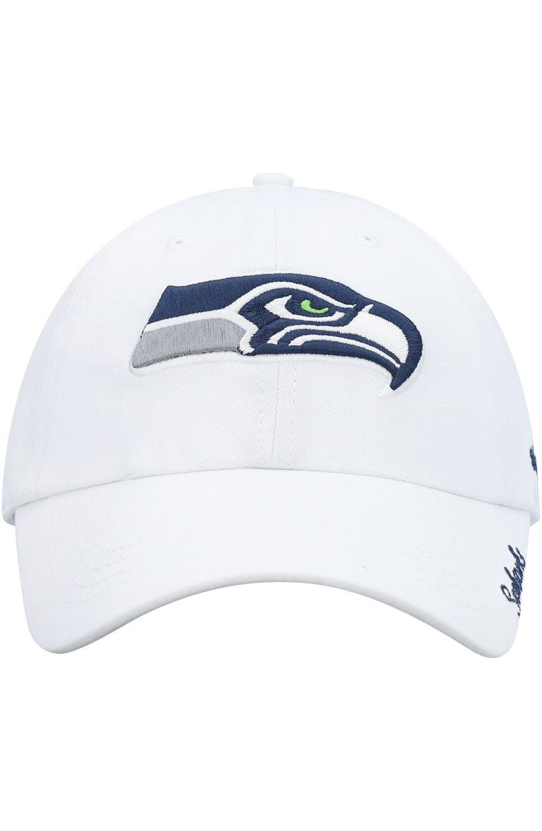 '47 Women's '47 White Seattle Seahawks Miata Clean Up Logo Adjustable Hat, Alternate, color, White