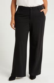 Wit & Wisdom Skyrise Flat Front Wide Leg Pants