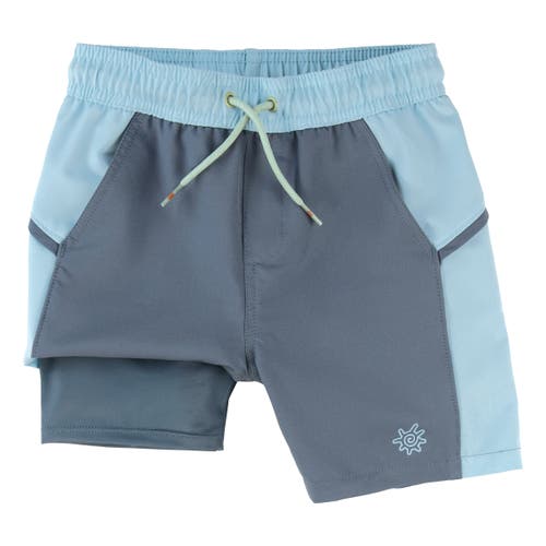 Uv Skinz Active Swim Trunks In Mirage/aquamarine