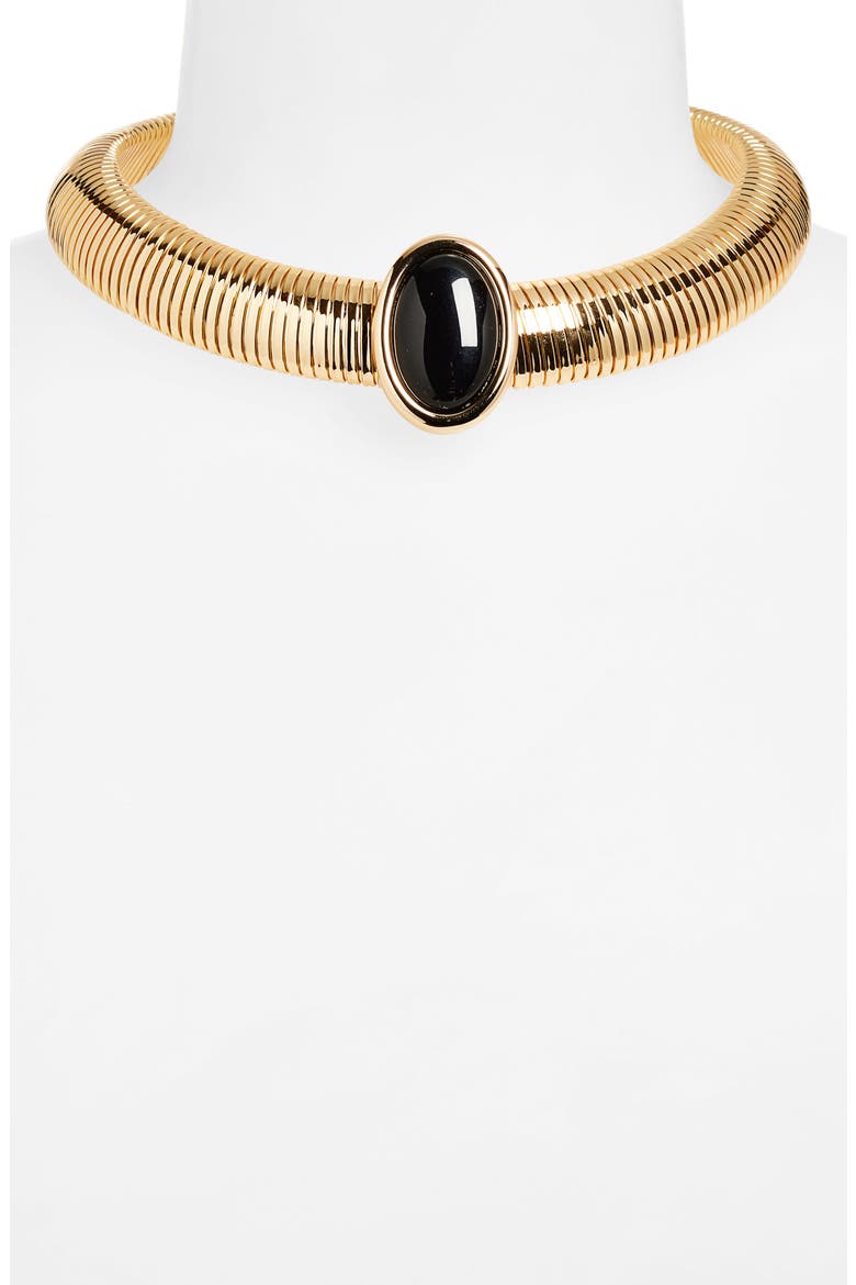 Julietta Opyum Onyx Station Tubogas Chain Choker Necklace (Women Julietta Opyum Onyx Station Tubogas Chain Choker Necklace (Women