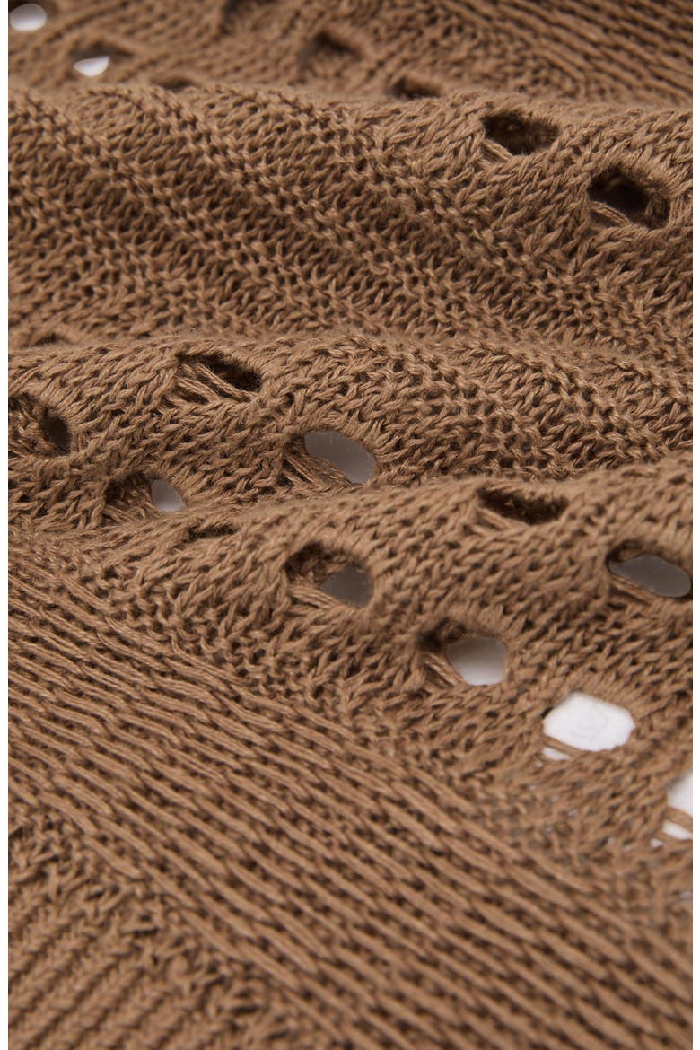 Chloe Linen Openwork Sweater, Alternate, color, TAUPE NEUTRAL