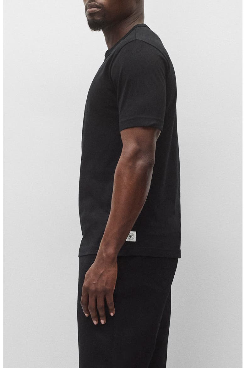 Lightweight Jersey Henley, Alternate, color, BLACK