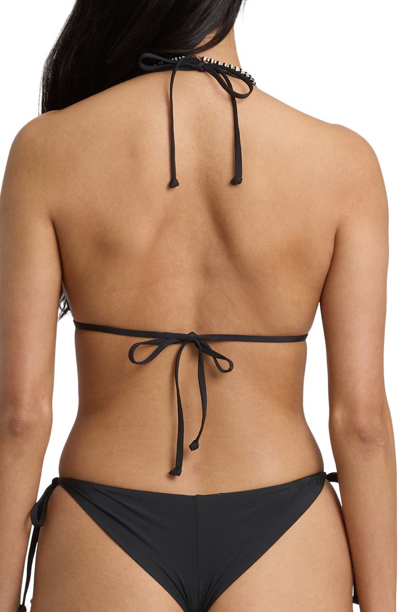 Billabong Sol Searcher Remi Triangle Bikini Top, Alternate, color, Black Pebble