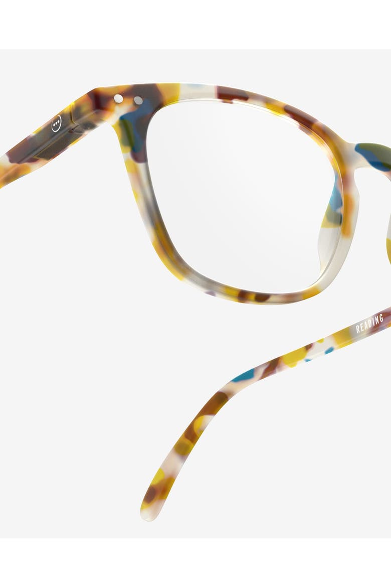 #E 49mm Trapeze Reading Glasses, Alternate, color, Blue Tortoise