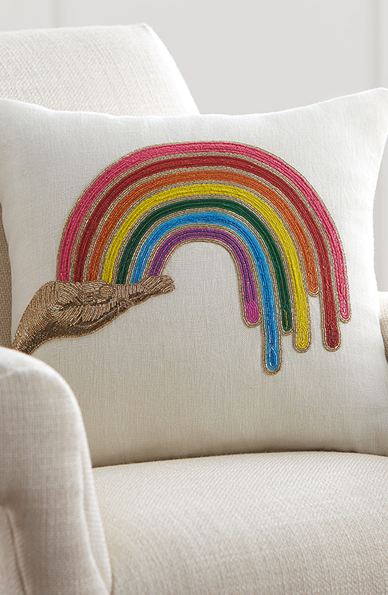 Jonathan Adler Hand Beaded Pillow, Alternate, color,