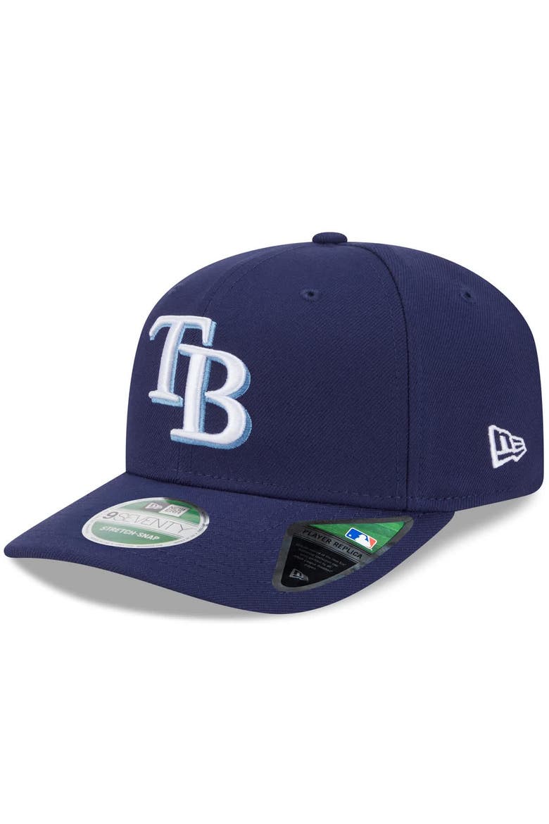 Men's New Era  Navy Tampa Bay Rays Player Replica 9SEVENTY Adjustable Hat, Main, color, Navy