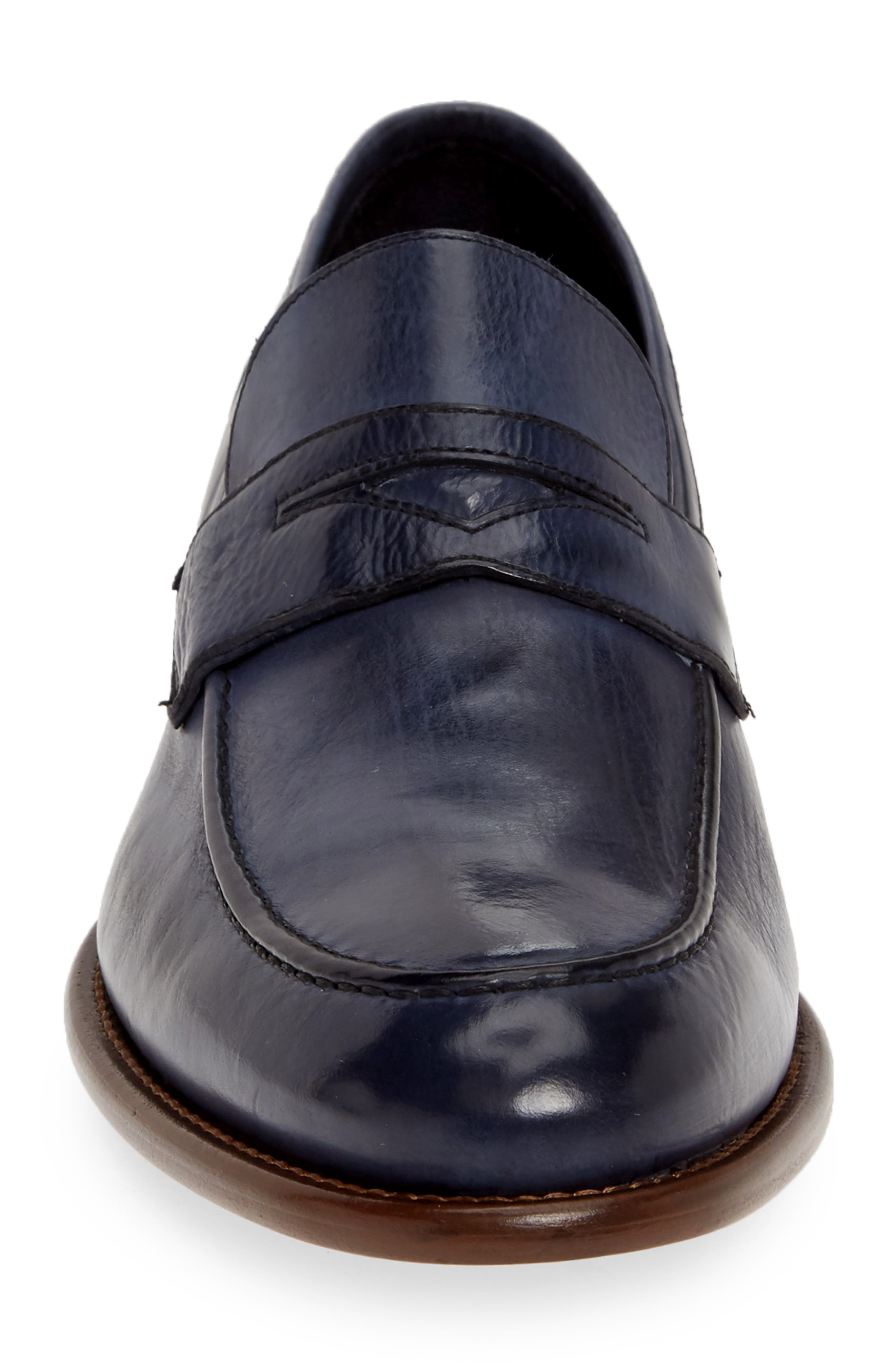 J&M 1850 Bryson Penny Loafer, Alternate, color, DENIM LEATHER