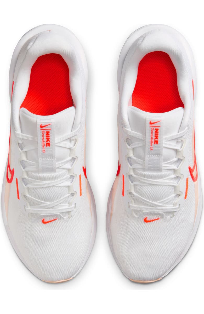 Nike Downshifter 13 Sneaker, Alternate, color, White/ Crimson/ Coral