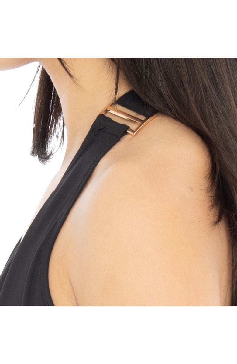 Dai Moda Women's Goldie Two Piece Swimsuit, Alternate, color, Black