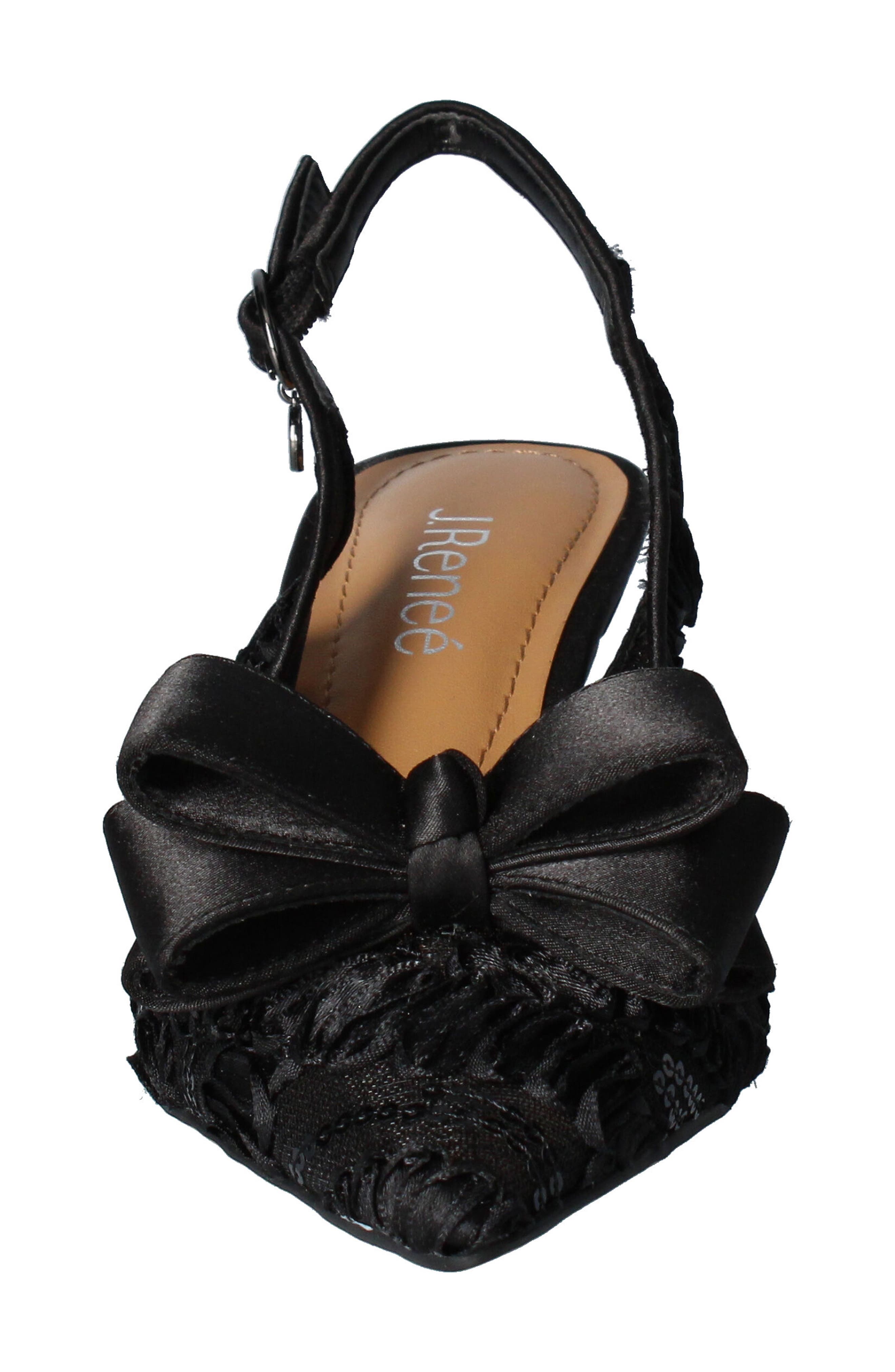 J.Renée Yazmine Pointed Toe Slingback Pump, Alternate, color, BLACK