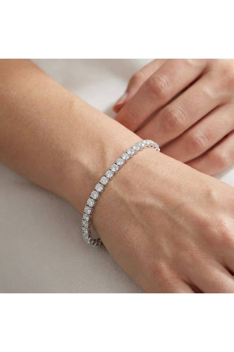 9 ct Round Lab Grown Diamond Tennis Bracelet 14K Gold 7", Alternate, color, 14k White Gold