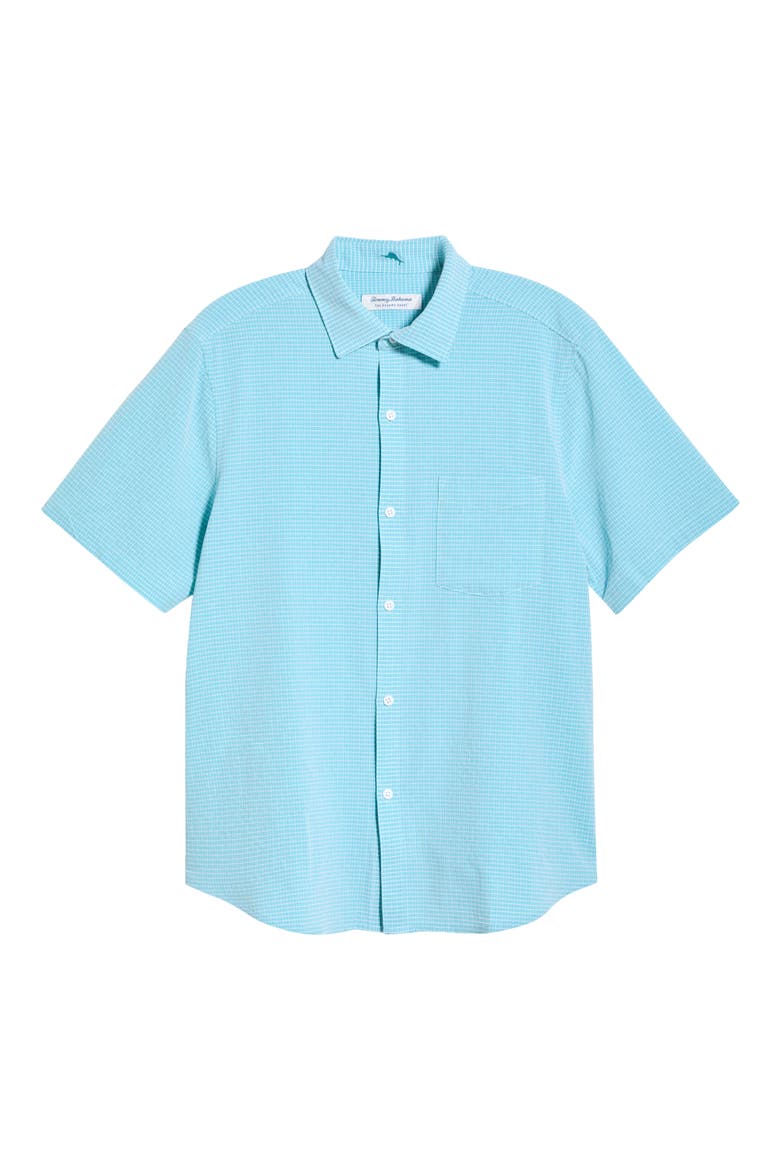 Bahama Coast Sintra Stripe IslandZone® Short Sleeve Button-Up Shirt, Alternate, color, TOURMALINE GLAZE