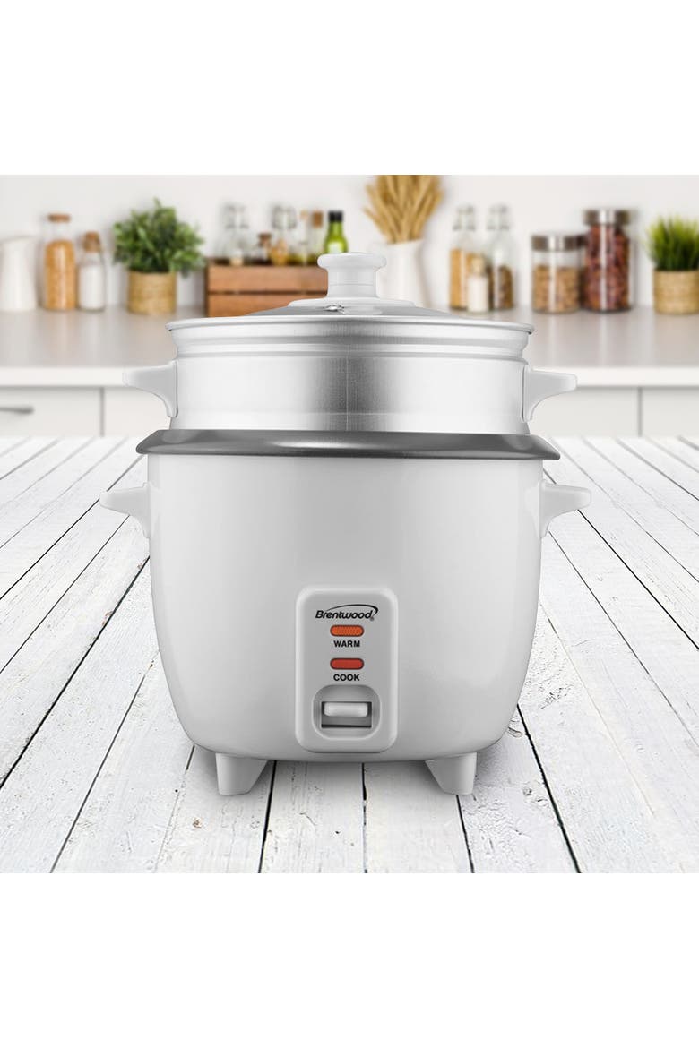 4 Cup Rice Cooker / Non-Stick with Steamer, Alternate, color, White