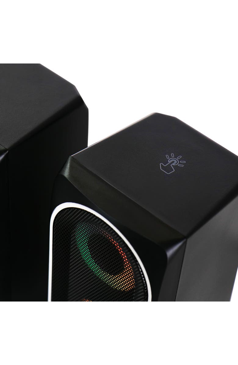 Befree Sound 2.0 Computer Gaming Speakers with LED RGB Lights, Alternate, color, Black