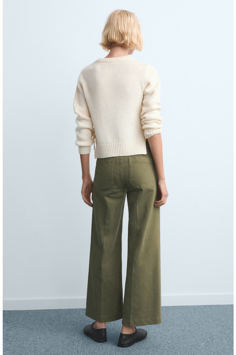 Jessie Patch Pocket Wide Leg Jeans, Alternate, color, KHAKI GREEN