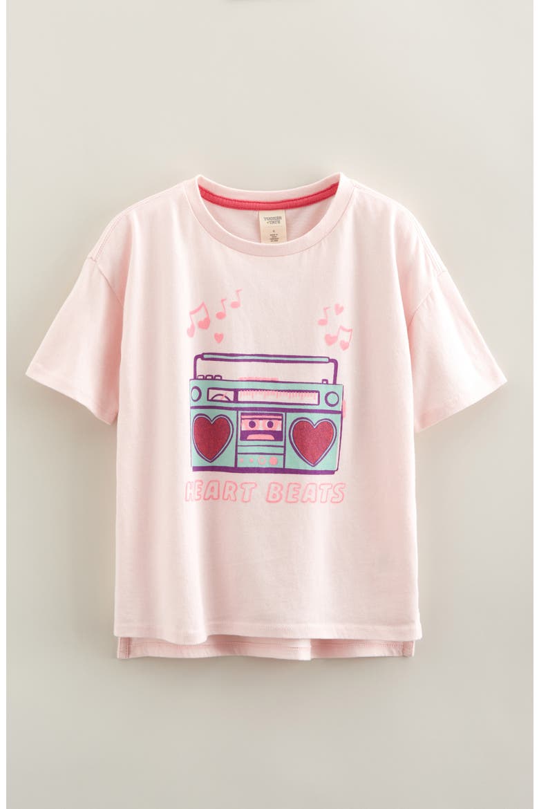 Kids' Cotton Graphic T-Shirt, Main, color, PINK BALM HEART BEATS
