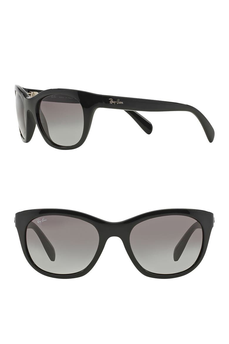 Highstreet 56mm Cat Eye Sunglasses, Main, color, BLACKDNU