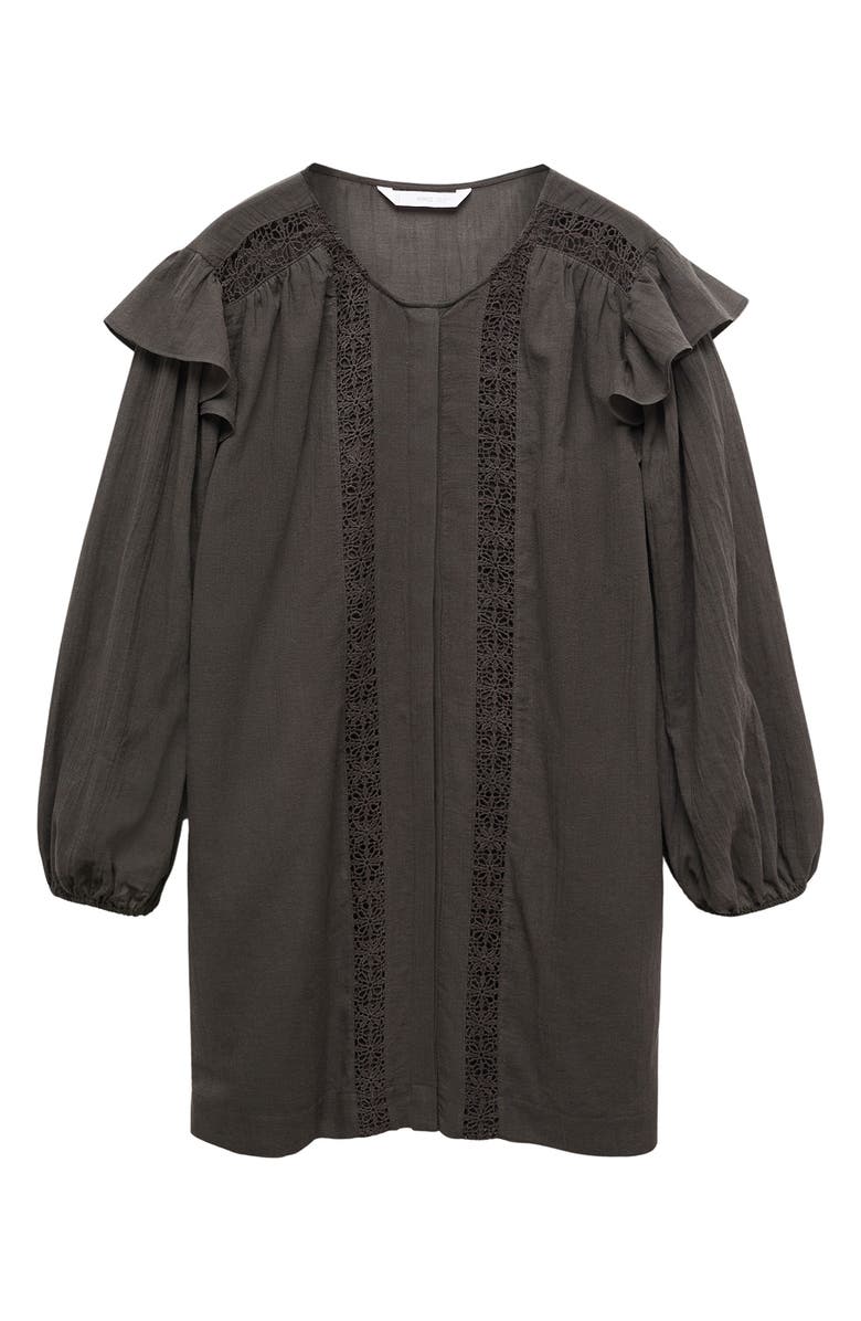 MANGO Lace Long Sleeve Dress, Alternate, color, 