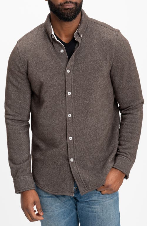 Threads 4 Thought Mika Fleece Button-Down Shirt in Espresso 