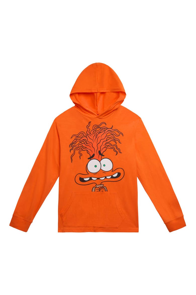 Inside Out Long Sleeve Hooded T-Shirt, Main, color, Anxiety Orange