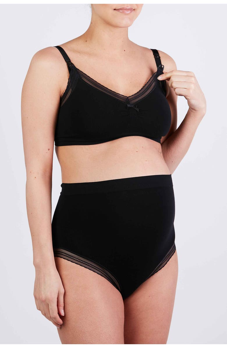 Cache Coeur Milk Maternity and nursing seamless bra, Alternate, color, Black
