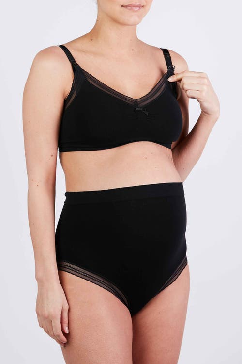 Cache Coeur Milk Maternity And Nursing Seamless Bra In Black