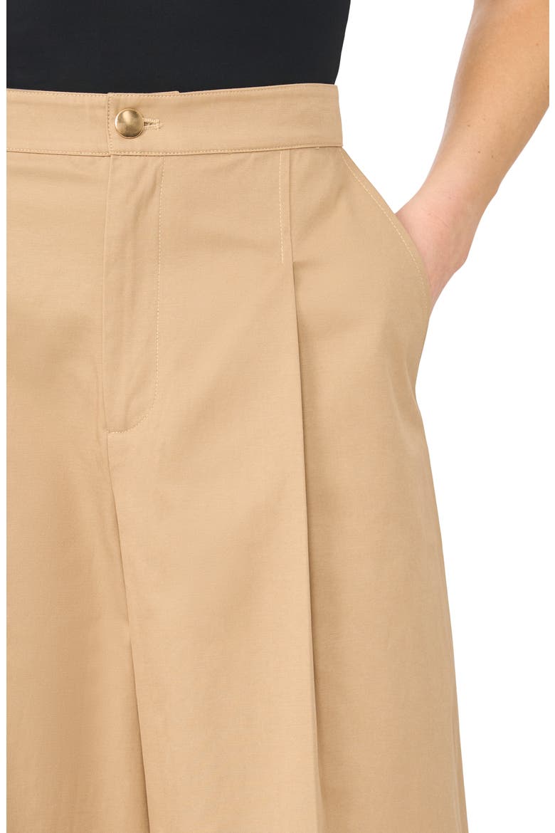 High Waist Wide Leg Culottes, Alternate, color, ALMOND LATTE