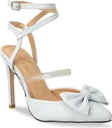 CHASE AND CHLOE Chase & Chloe Halston Pointed Toe Ankle Strap Pump