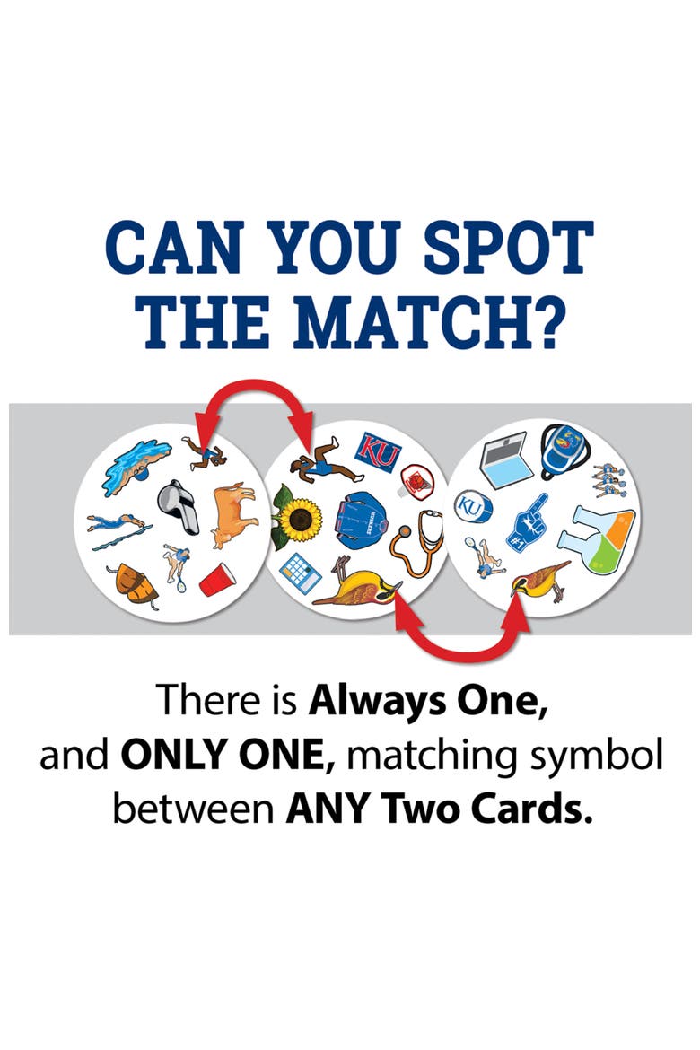Kansas Jayhawks Spot It! Card Game, Alternate, color, Multicolor
