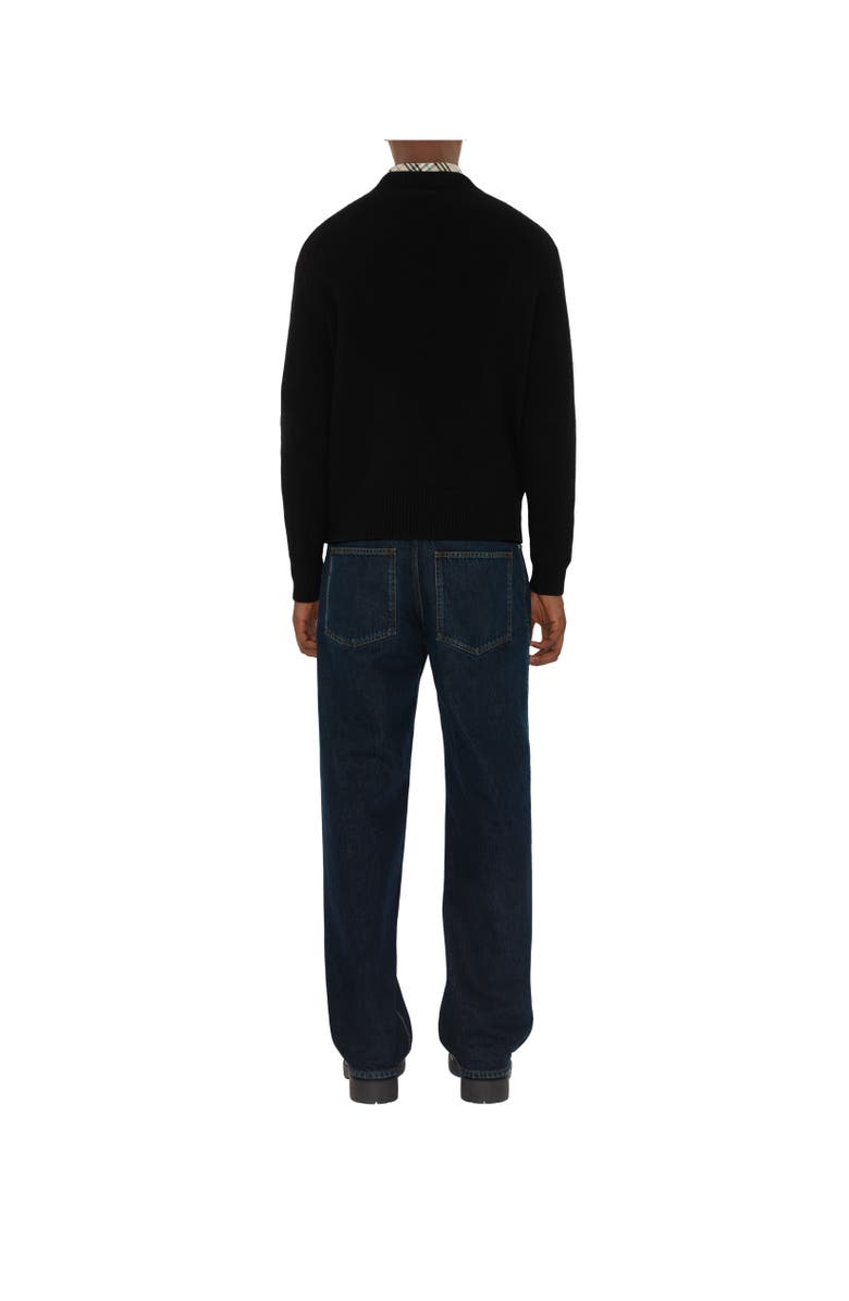 Burberry EKD Wool Cashmere Sweater, Alternate, color, Black