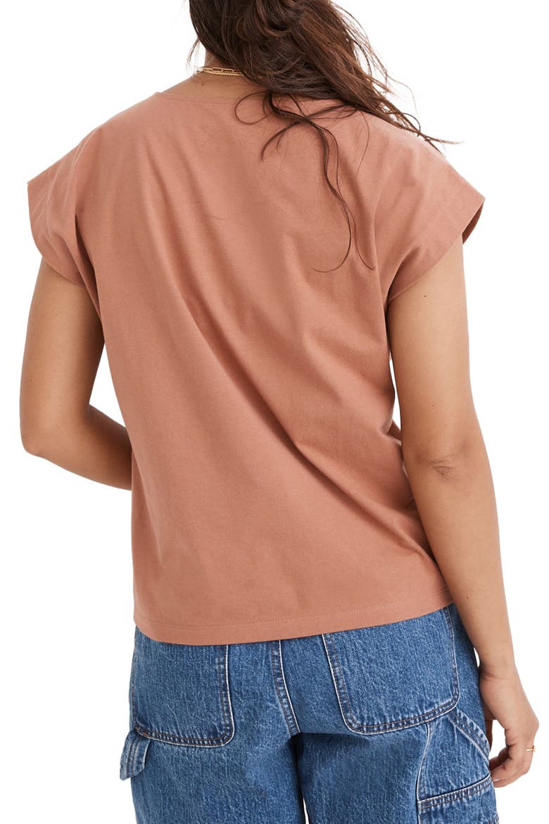 Shoulder T-Shirt, Alternate, color, WARM UMBER