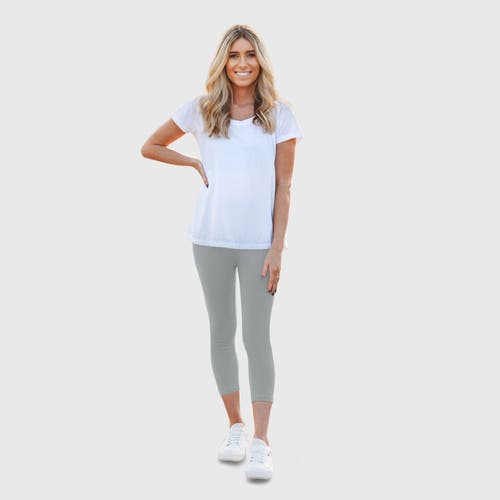 City Threads 100% Cotton Comfortable Everyday Wear Capri Leggings In Blue