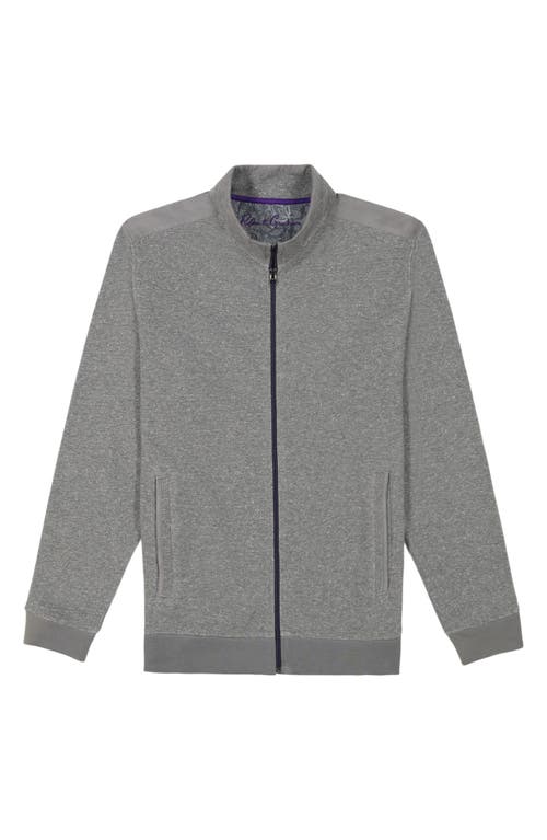 Robert Graham Renato Front Zip Knit Jacket In Gray