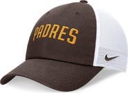 Nike Men's Nike Brown San Diego Padres Evergreen Wordmark Trucker Adjustable Hat