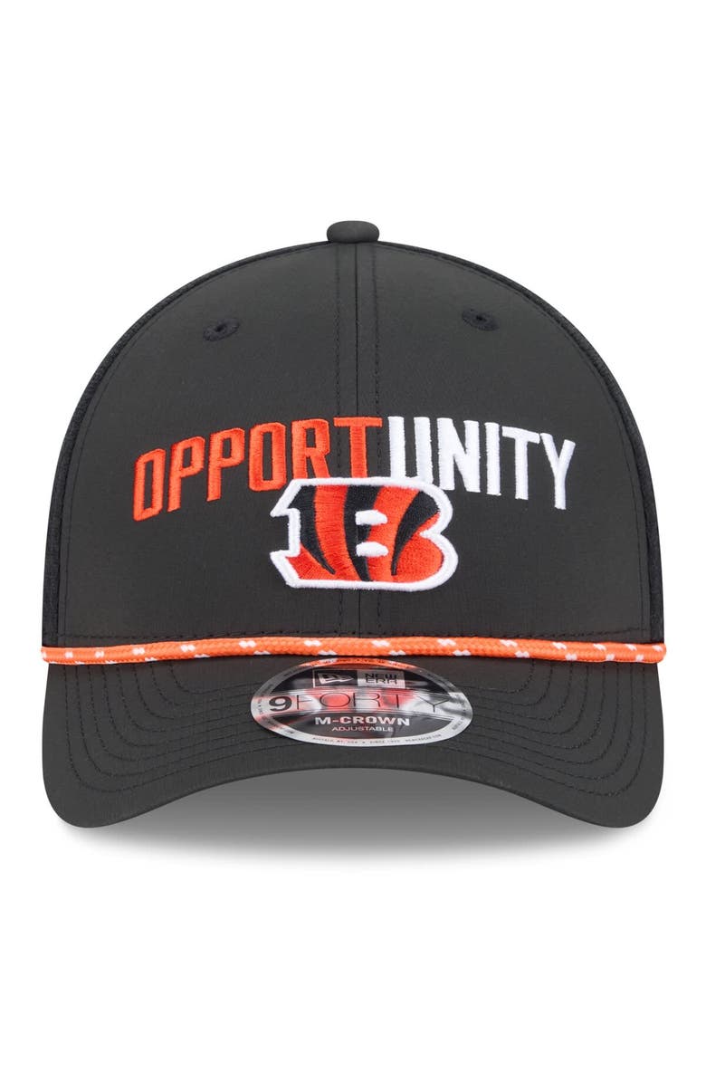 New Era Men's New Era Black Cincinnati Bengals 2025 Inspire Change 9FORTY M-Crown Adjustable Hat, Alternate, color, Black