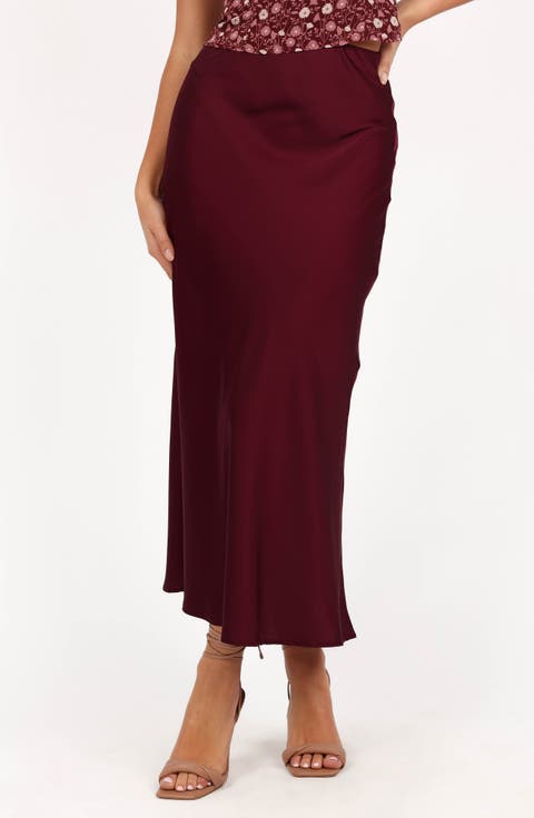 Nellie Satin Maxi Skirt