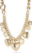 CHLOE AND MADISON Heart Charm Curb Chain Necklace