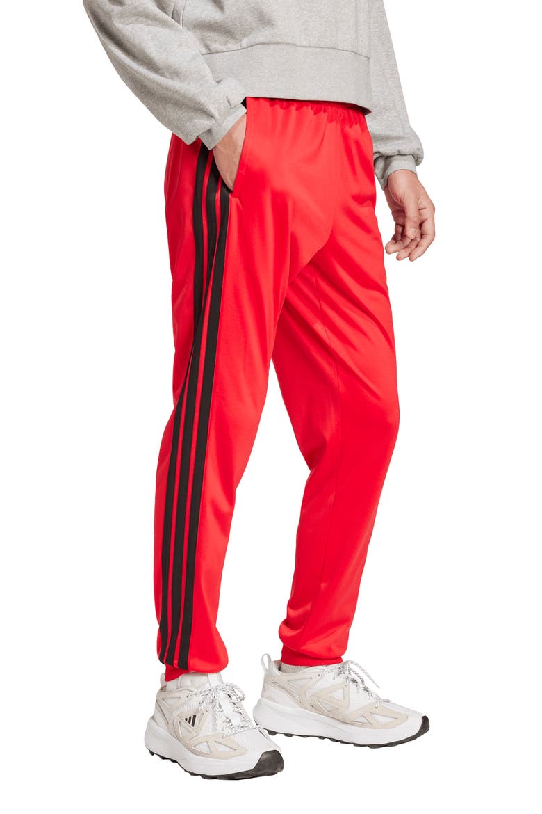 3-Stripes Tricot Joggers, Alternate, color, PURE RUBY/ /