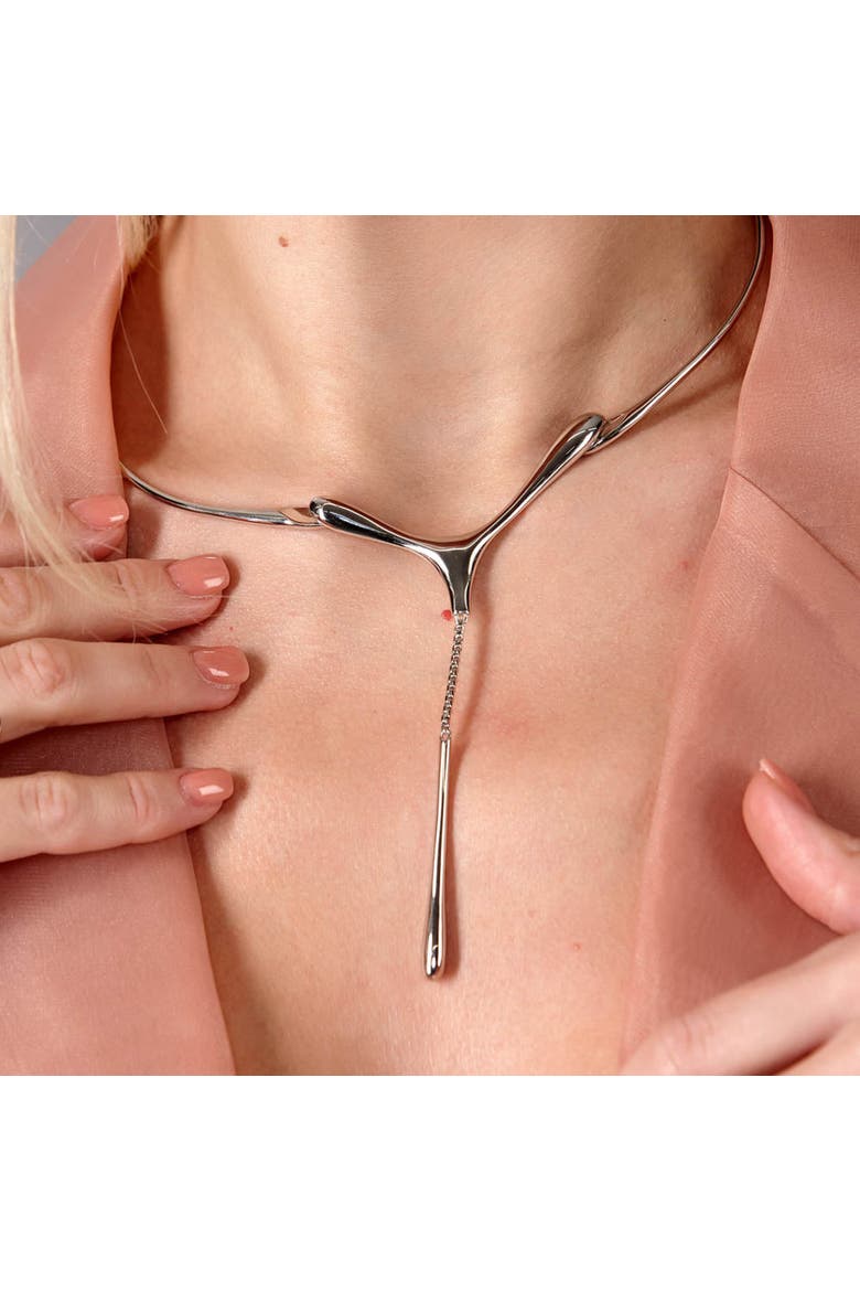 1 Drop Necklace, Alternate, color, Sterling Silver